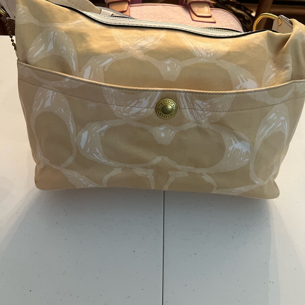 Coach Tan Signature Shoulder Bag